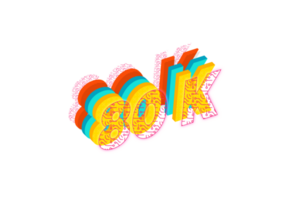 80 k subscribers celebration greeting Number with tech design png