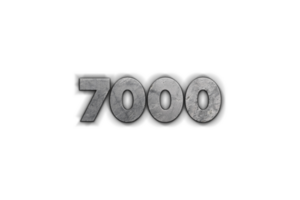 70000 suscriptores celebracion saludo número con hormigón diseño png