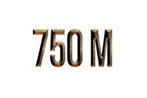 750 millón suscriptores celebracion saludo número con histórico diseño png