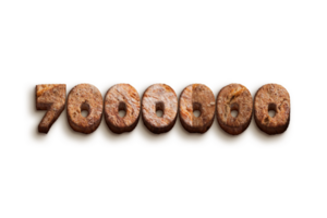 7000000 suscriptores celebracion saludo número con panadería diseño png