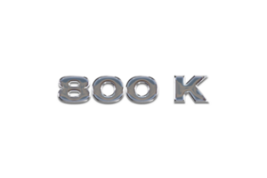 800 k suscriptores celebracion saludo número con cromo diseño png