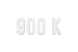 900 k suscriptores celebracion saludo número con mínimo diseño png