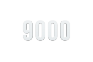 9000 suscriptores celebracion saludo número con mínimo diseño png