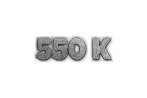 550 k suscriptores celebracion saludo número con hormigón diseño png