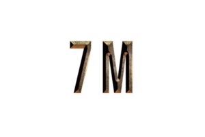 7 million subscribers celebration greeting Number with historical design png