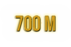 700 million subscribers celebration greeting Number with waves design png