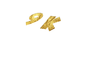 9 k subscribers celebration greeting Number with golden paper design png