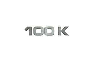 100 K iscritti celebrazione saluto numero con stella guerre design png