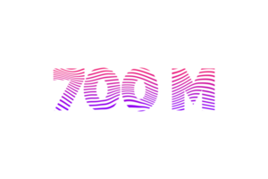 700 millón suscriptores celebracion saludo número con olas diseño png