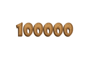 1000000 subscribers celebration greeting Number with clay design png