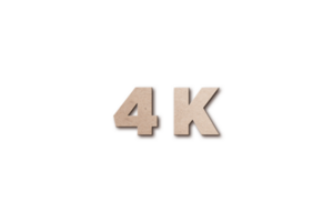 4 k subscribers celebration greeting Number with card board design png