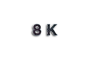 8 k subscribers celebration greeting Number with net design png