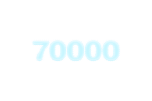 70000 subscribers celebration greeting Number with frozen design png