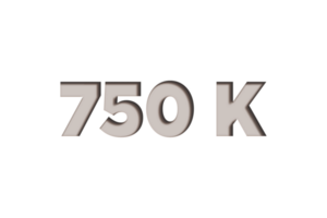 750 k suscriptores celebracion saludo número con mármol grabado diseño png