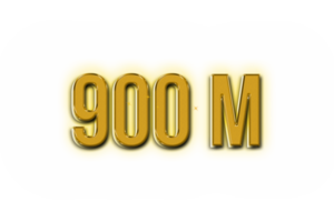 900 million les abonnés fête salutation nombre avec d'or conception png