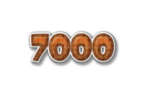7000 suscriptores celebracion saludo número con hamburguesa diseño png