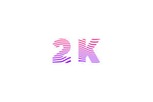 2 k subscribers celebration greeting Number with waves design png