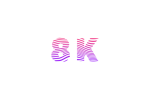 8 k subscribers celebration greeting Number with waves design png