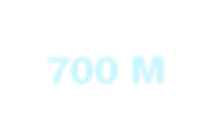 700 millón suscriptores celebracion saludo número con congelado diseño png
