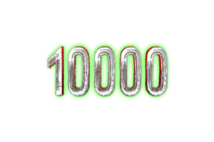 10000 subscribers celebration greeting Number with horror design png