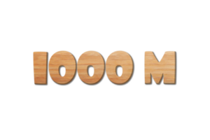 1000 millón suscriptores celebracion saludo número con madera diseño png