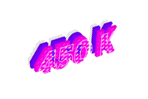 450 k subscribers celebration greeting Number with multi layer design png