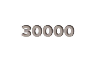 30000 iscritti celebrazione saluto numero con di legno inciso design png