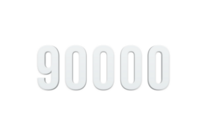 90000 suscriptores celebracion saludo número con mínimo diseño png