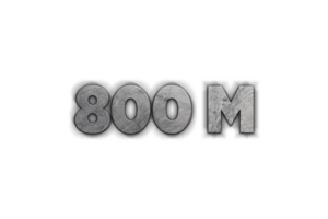 800 millón suscriptores celebracion saludo número con hormigón diseño png
