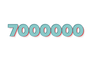 7000000 suscriptores celebracion saludo número con único diseño png