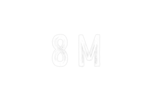 8 million subscribers celebration greeting Number with chalk design png