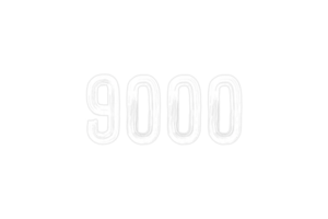 9000 subscribers celebration greeting Number with chalk design png