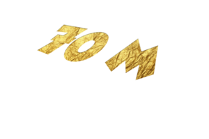 70 million subscribers celebration greeting Number with golden paper design png
