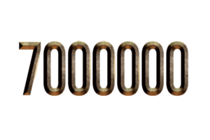 7000000 subscribers celebration greeting Number with historical design png