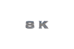 8 k subscribers celebration greeting Number with chrome design png