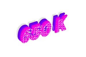 650 k subscribers celebration greeting Number with multi layer design png