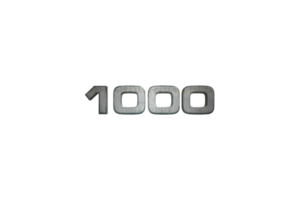 1000 iscritti celebrazione saluto numero con stella guerre design png