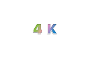 4 k subscribers celebration greeting Number with 3d extrude design png
