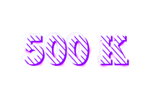 550 k subscribers celebration greeting Number with stripe design png