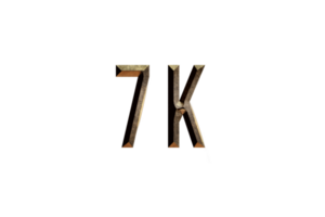 7 k subscribers celebration greeting Number with historical design png