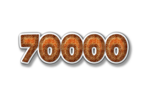 70000 les abonnés fête salutation nombre avec Burger conception png