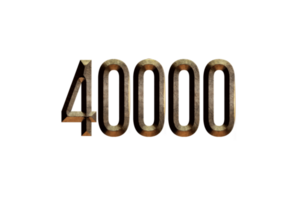 40000 suscriptores celebracion saludo número con histórico diseño png