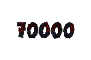 70000 suscriptores celebracion saludo número con quemado madera diseño png