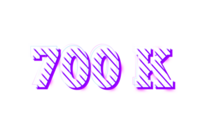 700 k suscriptores celebracion saludo número con raya diseño png