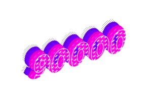 90000 subscribers celebration greeting Number with multi layer design png