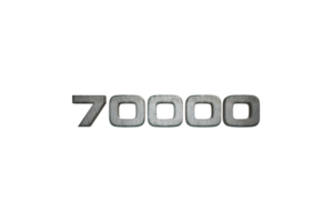 70000 iscritti celebrazione saluto numero con stella guerre design png