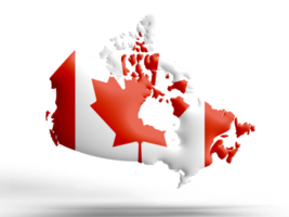 Canada carta geografica bandiera bianca rosso acero foglia pianta naturale primavera stagione canadese nazione nazionale celebrazione Festival contento lavoro duro e faticoso lavoro duro e faticoso giorno patriottismo toronto Alberta Ontario nord americano.3d rendere png