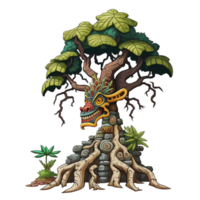 azteca árbol ai generativo png