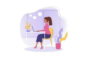 Freelance, remote work, workplace concept. vector