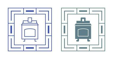 icono de vector de horno de carbón